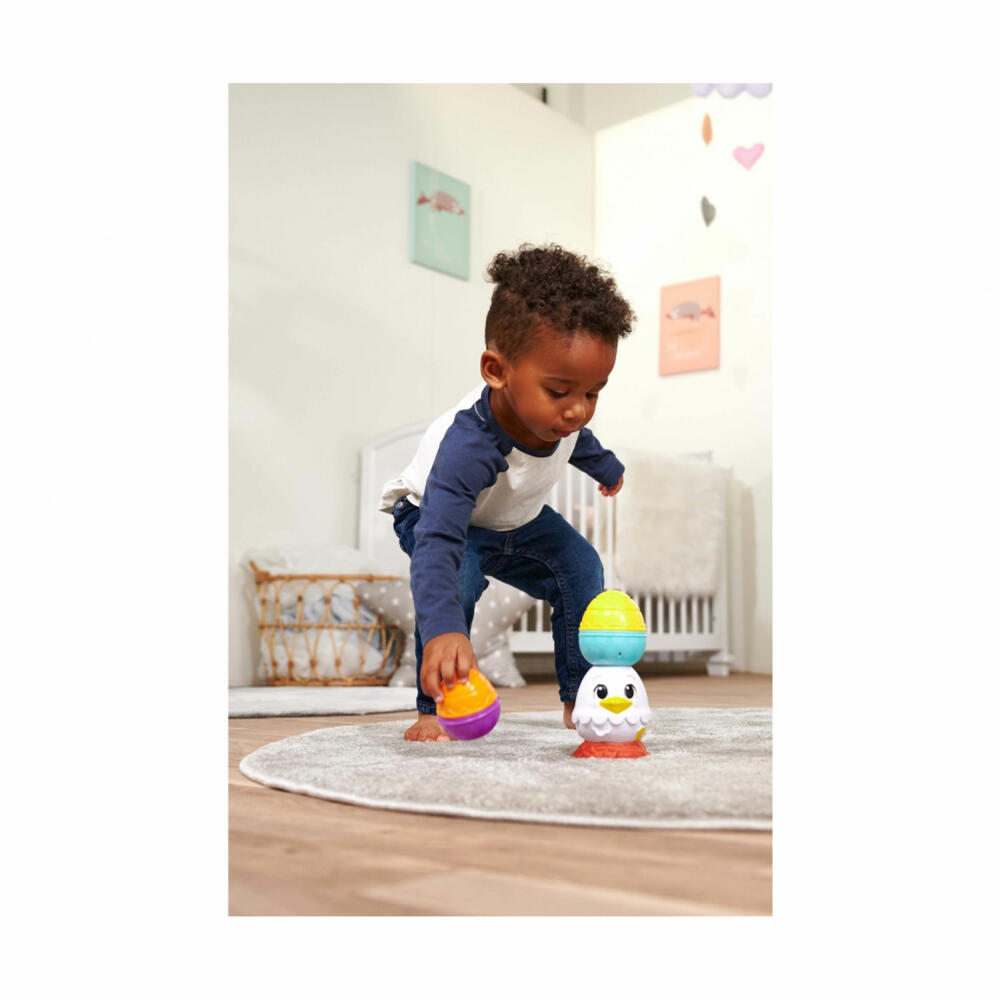 Simba ABC Stapelhühnchen, Stapelspiel, Stapelspielzeug, Spiel, ab 12 Monaten, 104010184