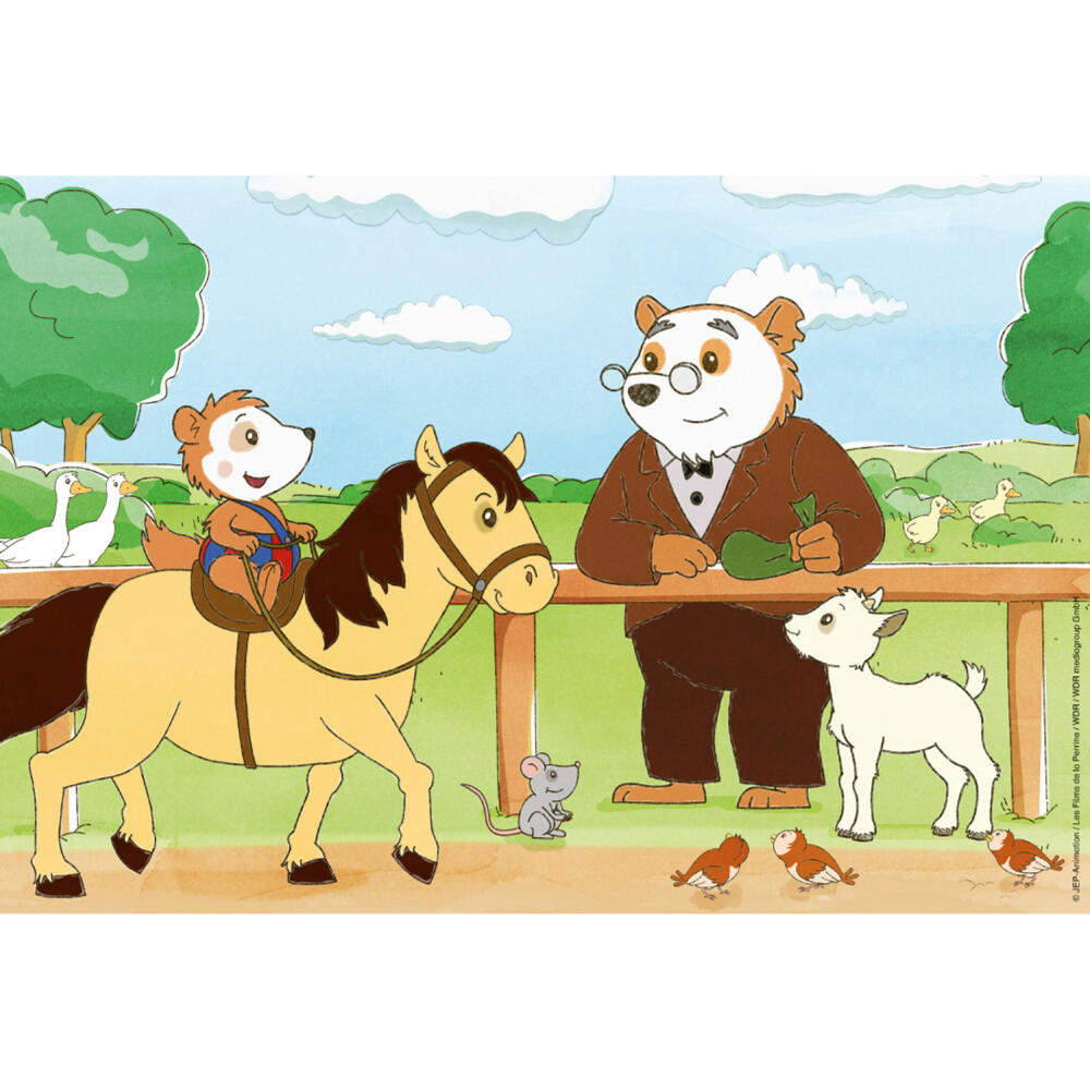 Schmidt Spiele Bobo Siebenschläfer Auf ins Abenteuer, Kinderpuzzle, Kinder Puzzle, Kinderpuzzles, 3 x 48 Teile, 56415