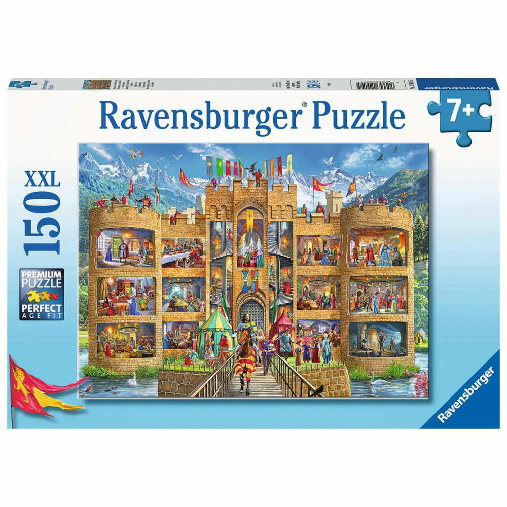 Ravensburger Kinderpuzzle Blick in die Ritterburg, Puzzle mit XXL-Teilen, 150 XXL Teile, 12919