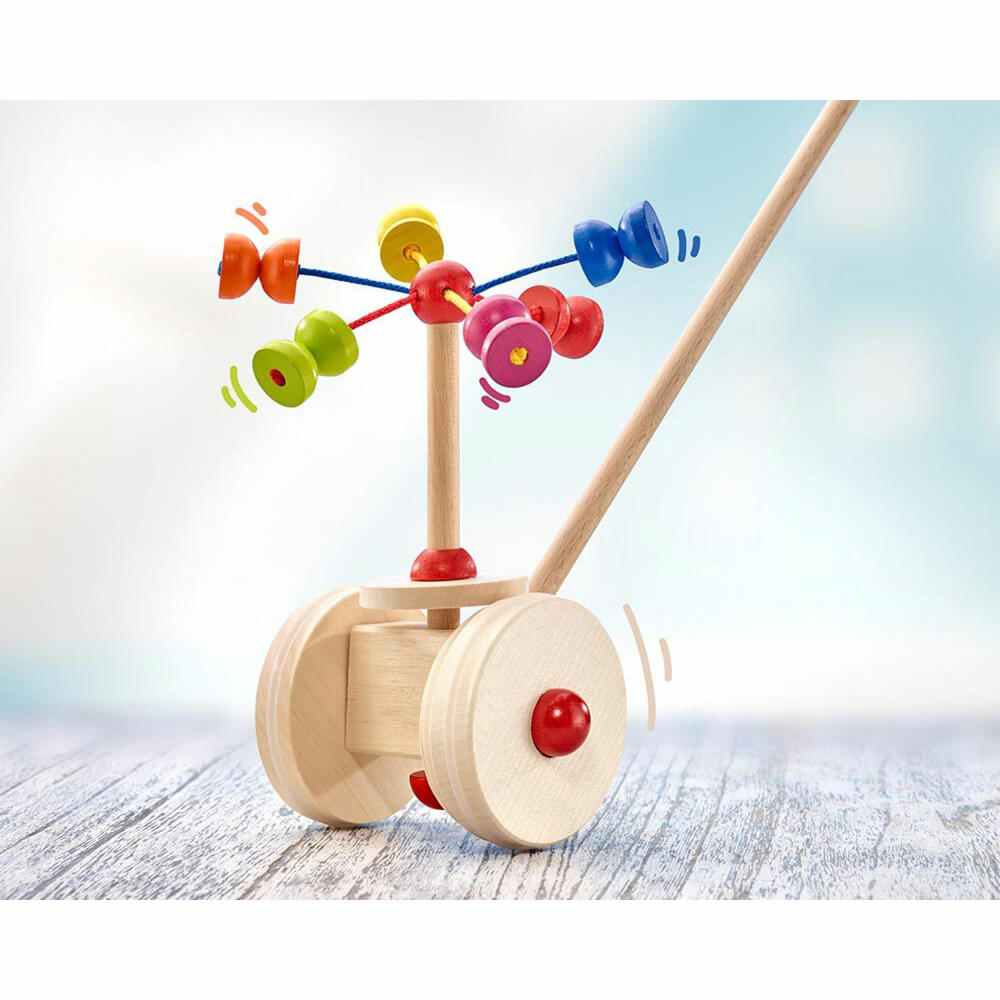Selecta Spielzeug Karussell Schiebefigur, Schiebe Figur, Kleinkindspiel, Kleinkindspielzeug, Holz, 20 cm, 62031