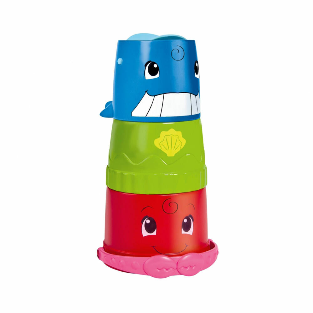 Simba ABC Eimerchen mit Stapelbecher, Eimer, Badespielzeug, Wasserspielzeug, Spielzeug, 104010183