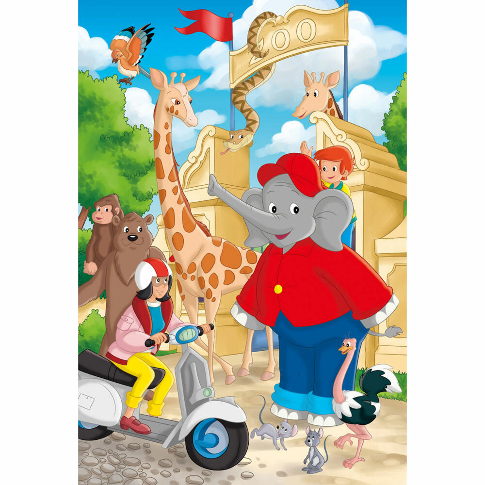 Schmidt Spiele Bejamin Blümchen Im Zoo, Kinderpuzzle, Kinder Puzzle, Kinderpuzzles, 3 x 24 Teile, 56400