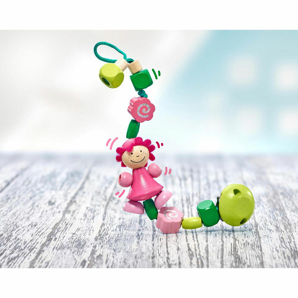 Selecta Spielzeug Rosali pacifier chain, pacifier chain, baby game, baby toy, wood, 21 cm, 61021
