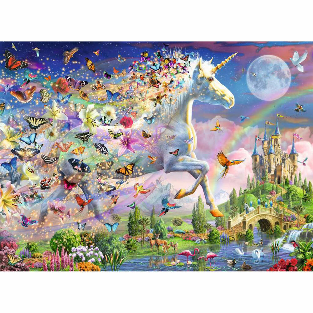 Ravensburger Children's Puzzle Glowing Butterfly Unicorn, 200 XXL pieces, 12000872
