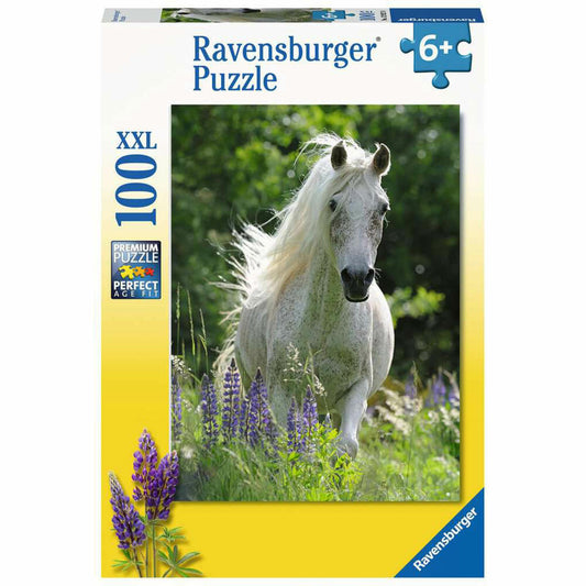 Ravensburger Kinderpuzzle Weiße Stute, Puzzle mit XXL-Teilen, 100 XXL Teile, 12927