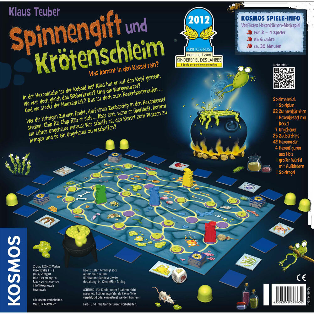 KOSMOS children's games Spider venom and toad slime, board game, board game for children, from 6 years, 698652