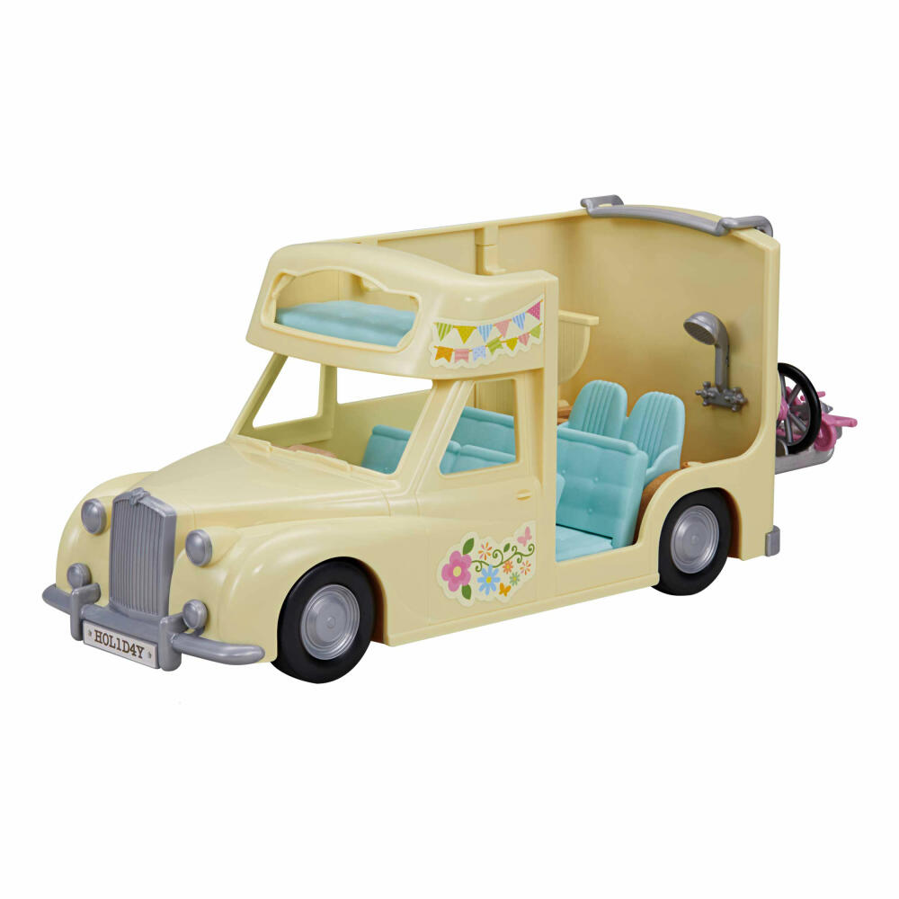 Sylvanian Families Wohnmobil, Fahrzeug, Campingwagen, Camping Wagen, Fahrrad, Spielzeug, 5454