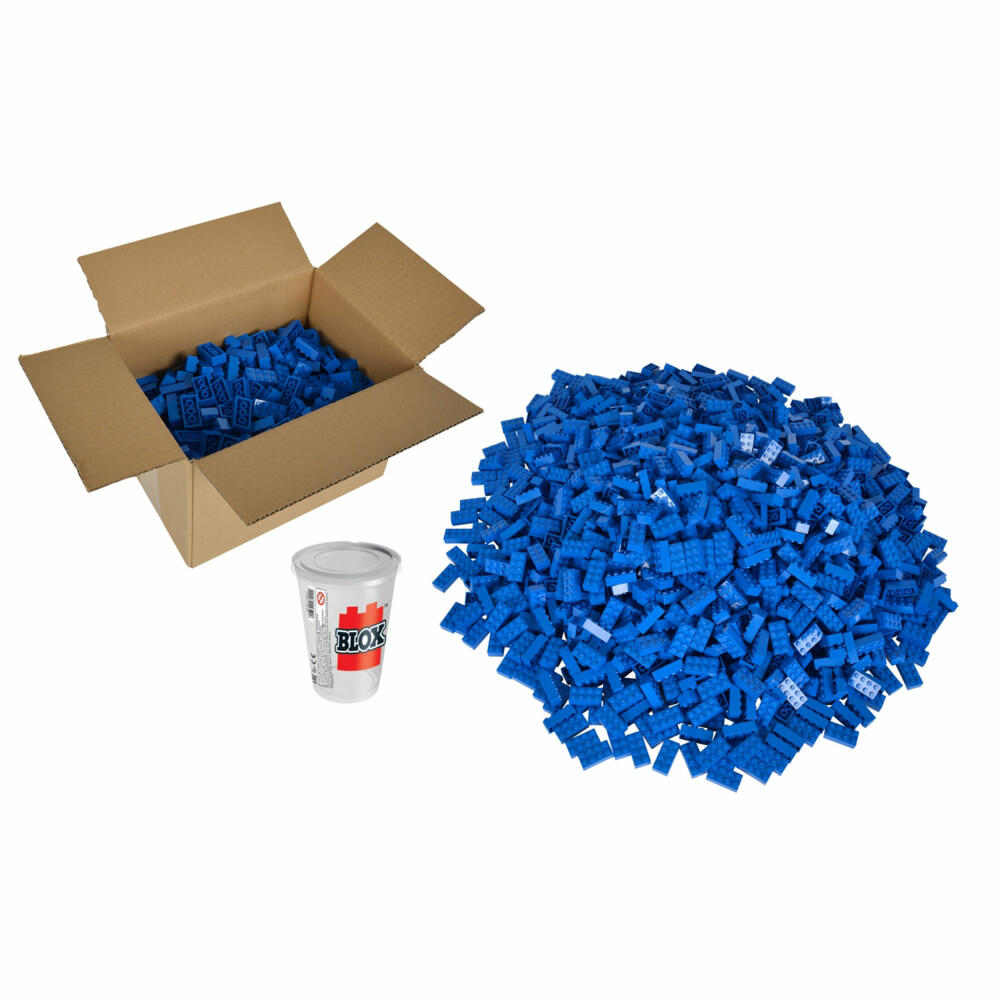 Simba Blox 500 Blue 8-Piece Bricks Loose, Building Blocks, Children's Toys, 500 Pieces, Blue, 104118925