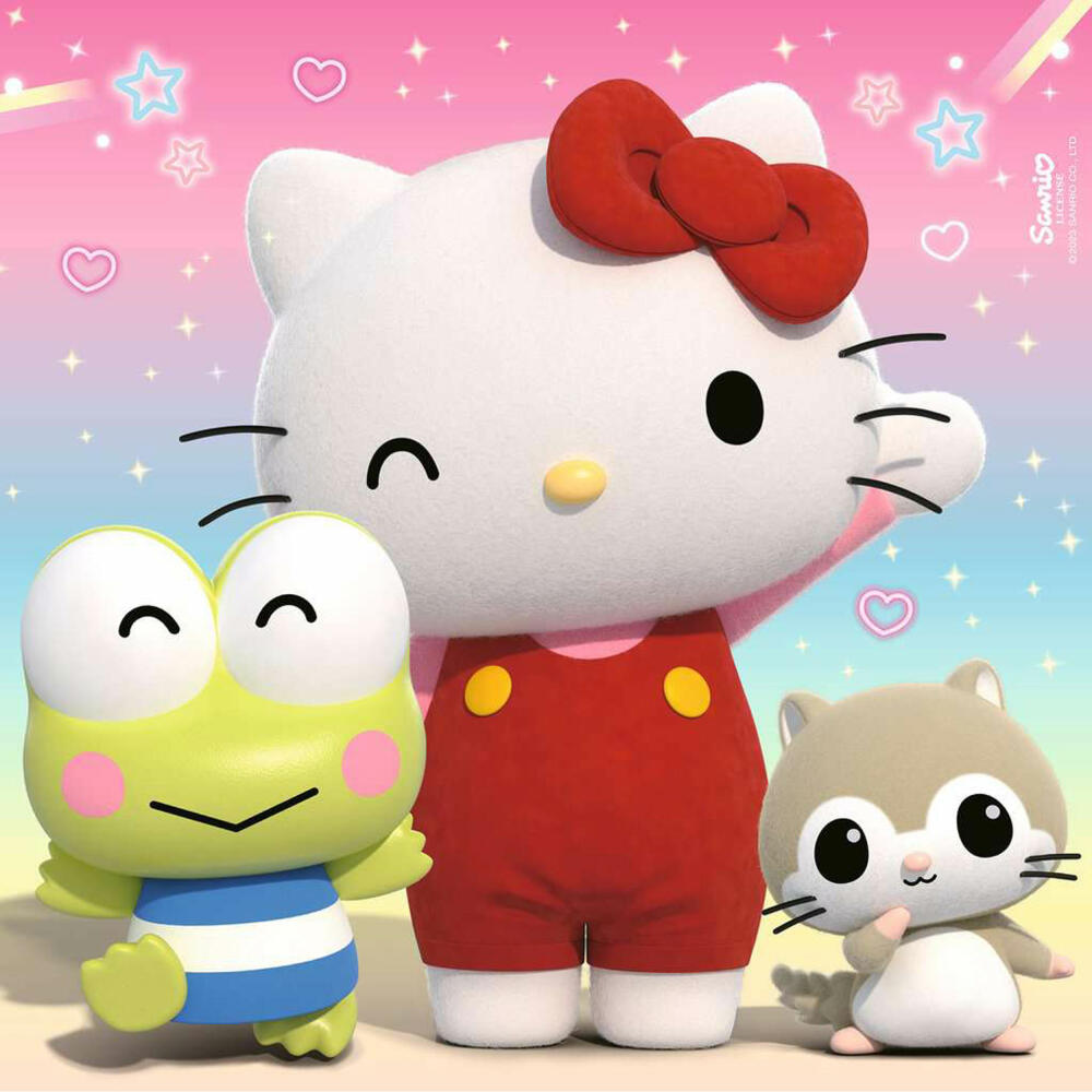 Ravensburger Hello Kitty Abenteuer in Cherry Town, 3 x 49 Teile, Kinderpuzzle, Kinder Puzzle, ab 5 Jahren, 12001035