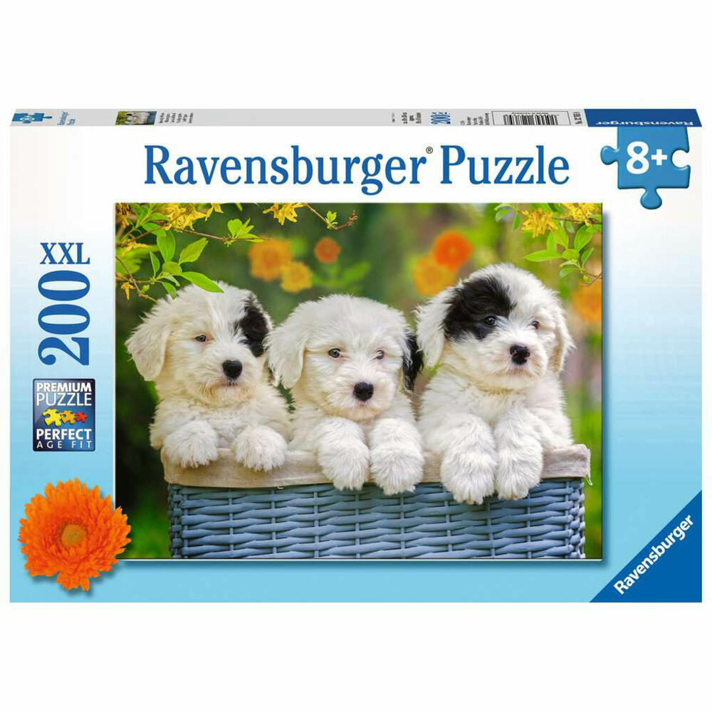 Ravensburger Children's Puzzle Cuddly Puppies, Puzzle with XXL Pieces, 200 XXL Pieces, 12765