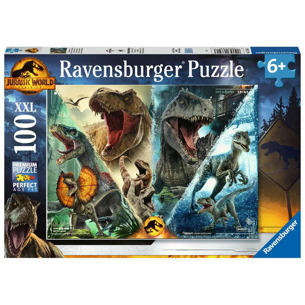 Ravensburger Kinderpuzzle Dinosaurierarten, Puzzle mit XXL-Teilen, 100 XXL Teile, 13341