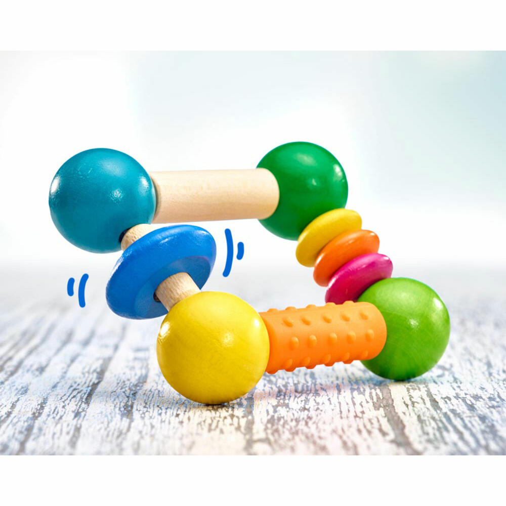Selecta Spielzeug Cubellino grasping toy, rattle, baby game, baby toy, wood, 9 cm, 61006