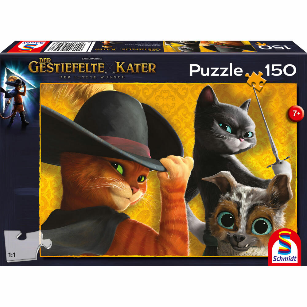 Schmidt Spiele Puss in Boots and his friends, children's puzzle, children's puzzles, children's puzzles, 150 pieces, 56443