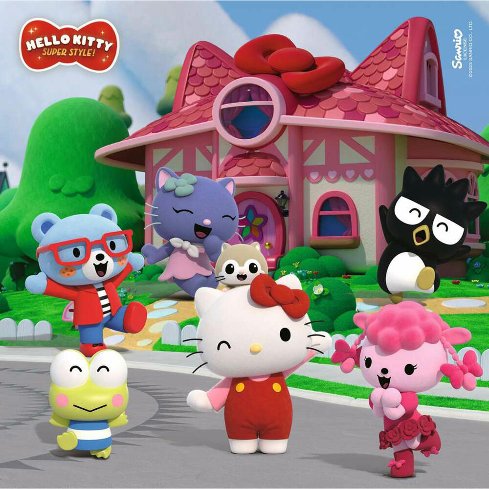 Ravensburger Hello Kitty Abenteuer in Cherry Town, 3 x 49 Teile, Kinderpuzzle, Kinder Puzzle, ab 5 Jahren, 12001035