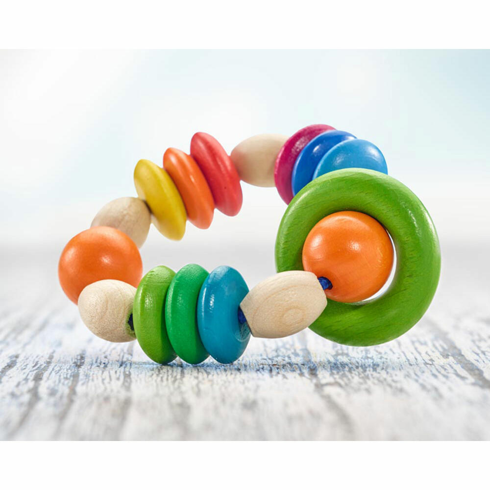 Selecta Toy Limbo Grasping Toy, Rattle, Baby Game, Baby Toy, Game, Wood, 9 cm, 61011