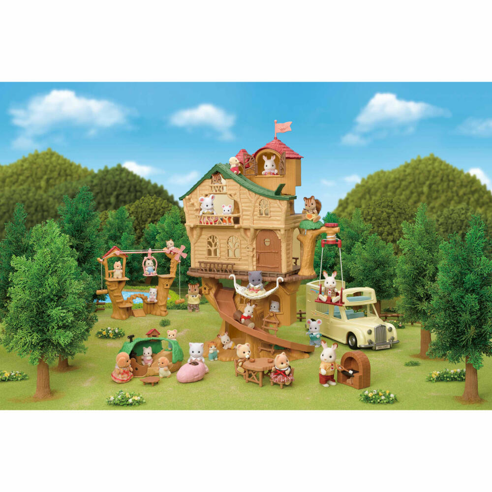 Sylvanian Families Adventure Treehouse, Tree Hut, Swing, Slide, Toys, Holiday, 5450