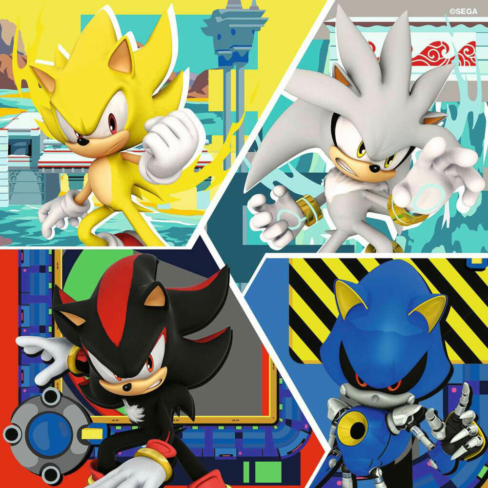 Ravensburger Die Abenteuer von Sonic, 3 x 49 Teile, Kinderpuzzle, Kinder Puzzle, ab 5 Jahren, 12001133