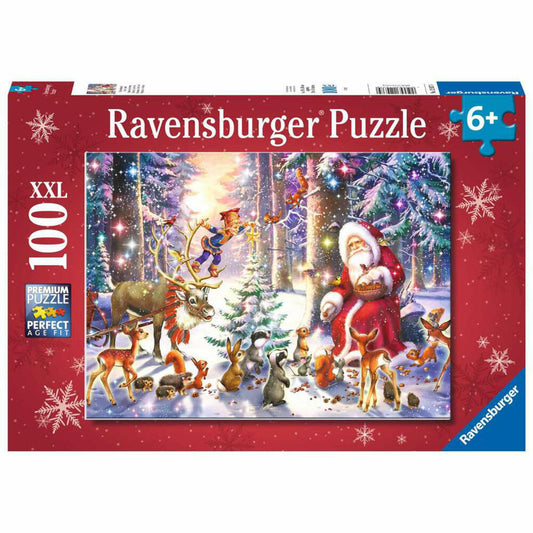 Ravensburger Kinderpuzzle Waldweihnacht, Puzzle mit XXL-Teilen, 100 XXL Teile, 12937
