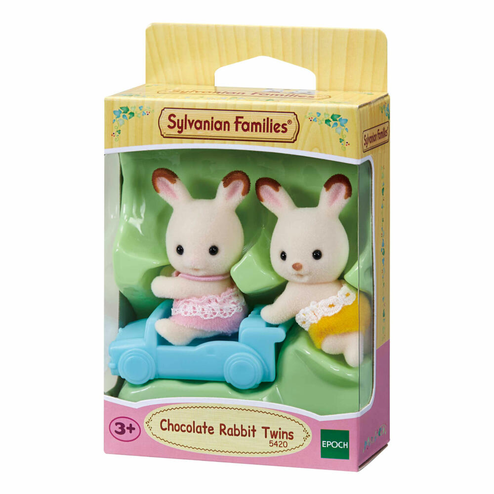 Sylvanian Families Chocolate Bunny Twins, Siblings, Child, Rabbits, Figures, Toy Figures, L5420