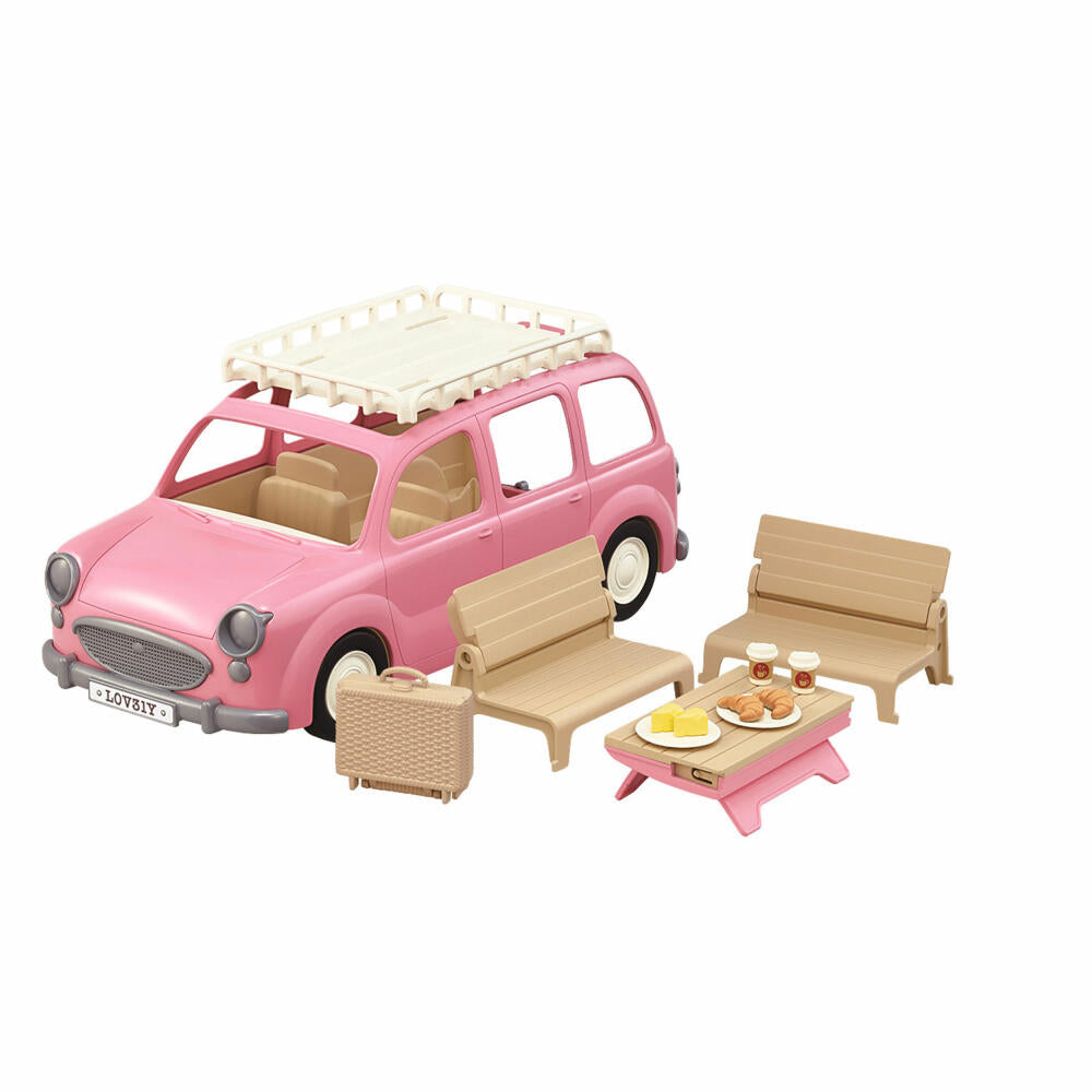 Sylvanian Families Family Car with Picnic Accessories, Family Car, Vehicle, Picnic, 5535