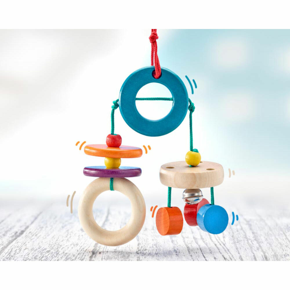 Selecta toy Klappadu mini trapeze, play equipment, baby game, baby toy, wood, 19 cm, 61045