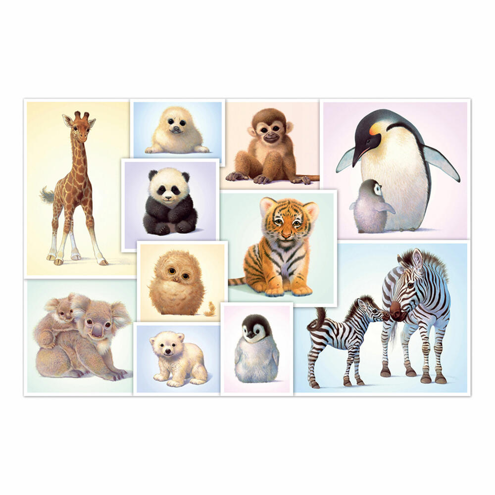 Schmidt Spiele Tierkinder der Wildnis, 200 Puzzleteile, Kinderpuzzle, Spielzeug, 1 Spieler, 56270