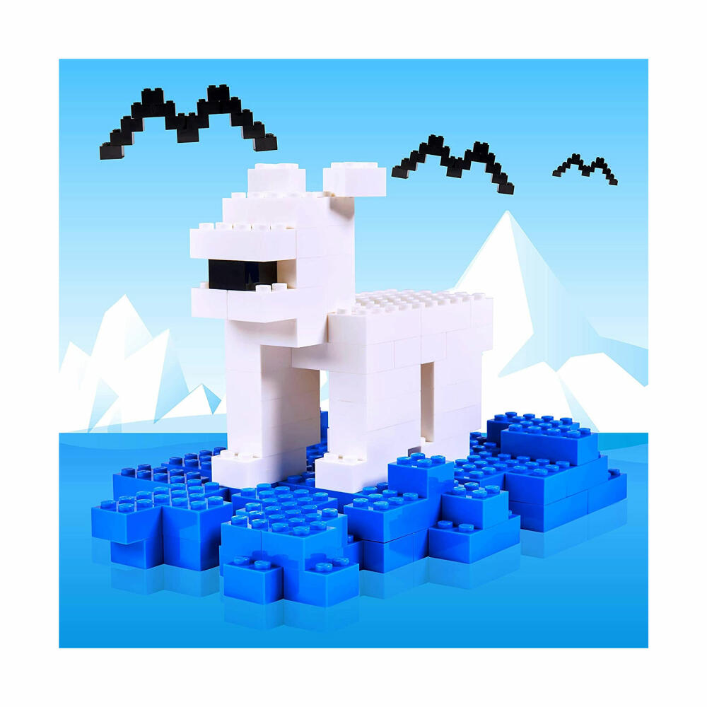 Simba Blox 500 White 8-Piece Bricks Loose, Building Blocks, Children's Toys, 500 Pieces, White, 104118930