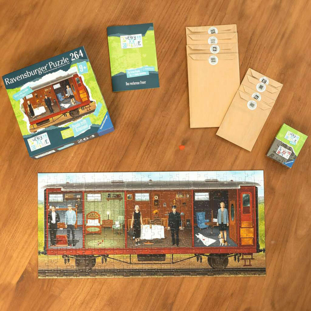 Ravensburger Puzzle X Crime: Das verlorene Feuer, Kinderpuzzle, Krimispiel, 264 Teile, ab 9 Jahren, 13380