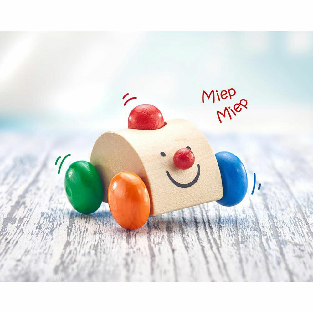 Selecta Toy Sonato Car, Rolling Toy, Baby Game, Baby Toy, Wood, 7 cm, 61039