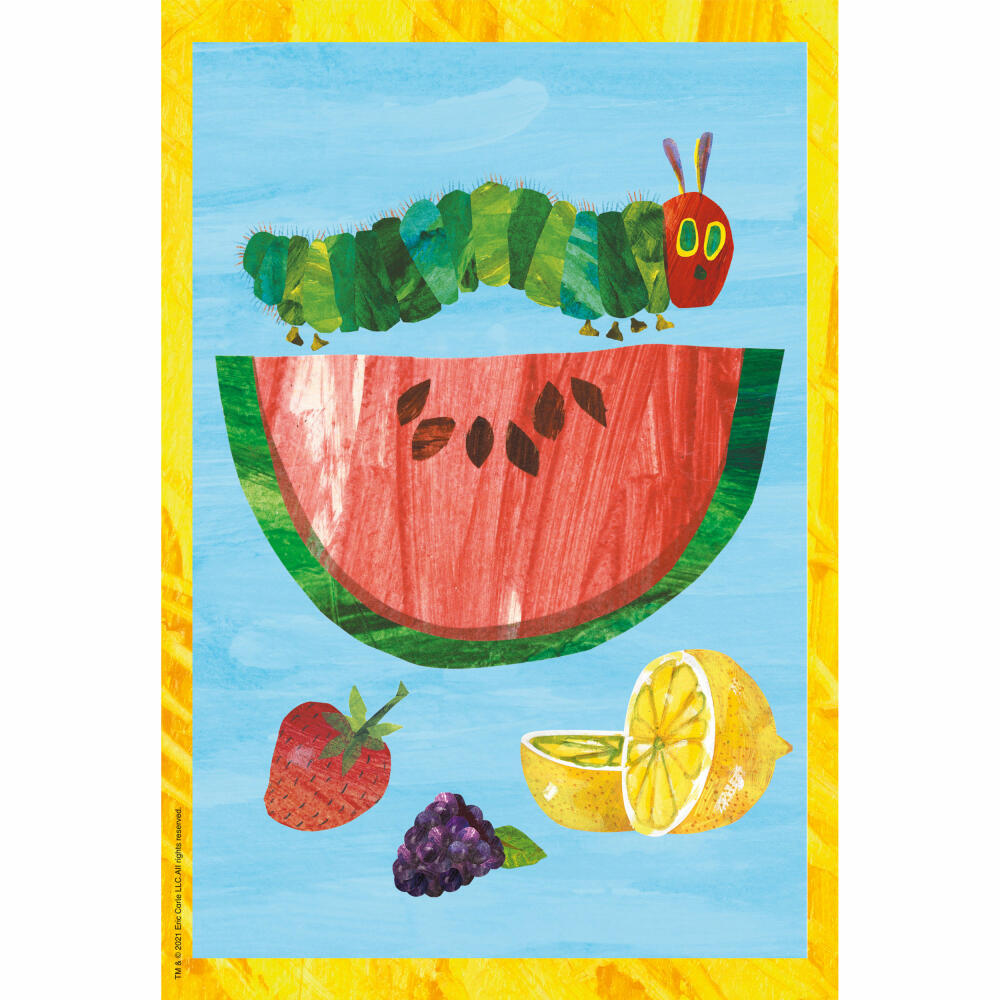 Schmidt Spiele The Very Hungry Caterpillar Caterpillar-Cocoon-Butterfly, Children's Puzzle, Children's Puzzles, 3 x 24 pieces, 56430
