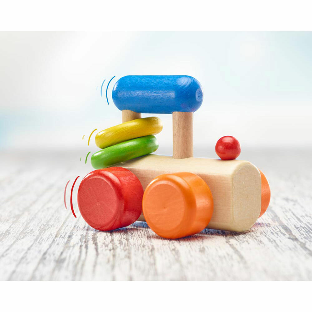 Selecta Spielzeug Rolina Lok-Greifling, Grasping Toy, Baby Game, Baby Toy, Wood, 8.5 cm, 61028