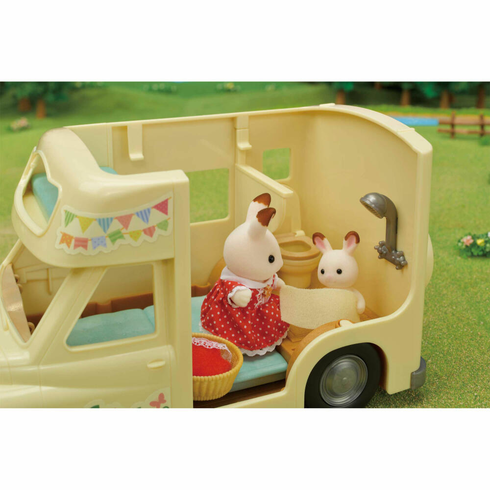 Sylvanian Families Wohnmobil, Fahrzeug, Campingwagen, Camping Wagen, Fahrrad, Spielzeug, 5454