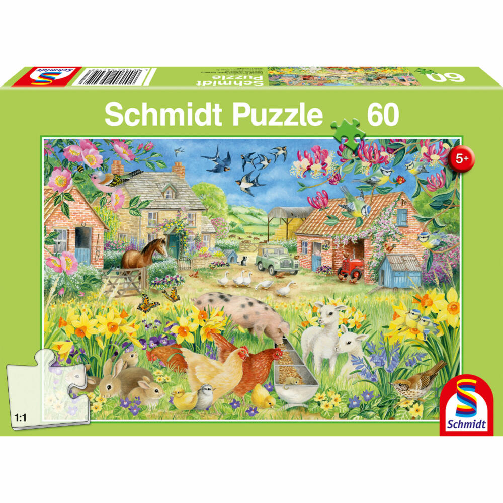 Schmidt Spiele My Little Farm, Children's Puzzle, Children's Puzzle, Children's Puzzles, 60 Pieces, 56419