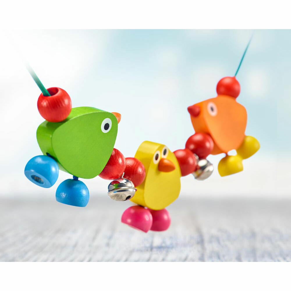 Selecta Spielzeug Piepolini Wagenkette, Wagenkette, Babyspiel, Babyspielzeug, Holz, 63 cm, 61018
