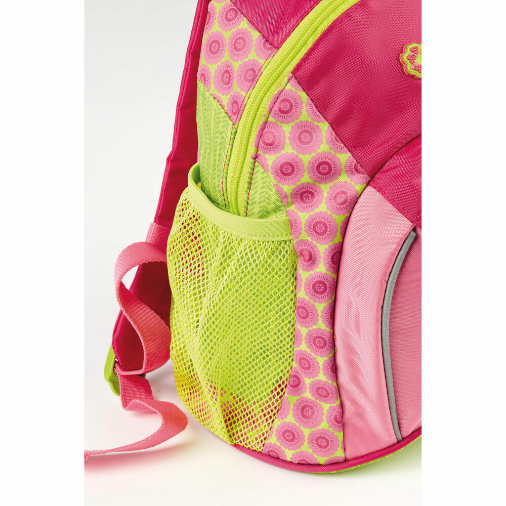 sigikid Rucksack Groß Fee Florentine, Kinderrucksack, Mädchenrucksack, Kinder Tasche, Mädchen, Nylon, Grün / Pink, 2.9 L, 24452