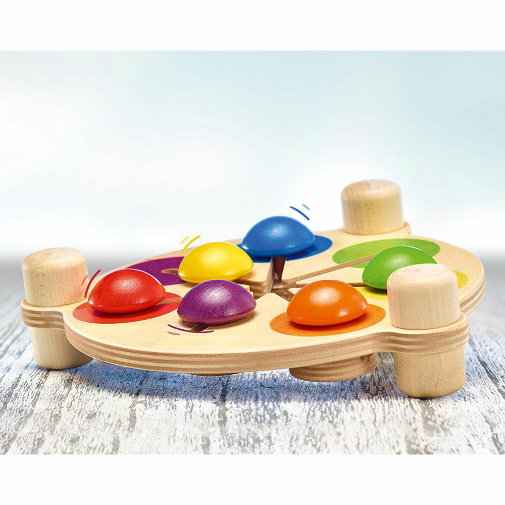 Selecta toy color pusher, motor skills, toddler game, toddler toy, wood, 19 cm, 62013