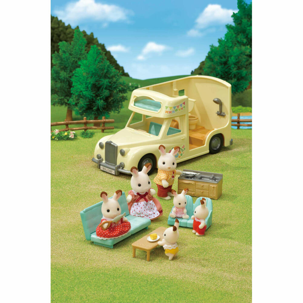 Sylvanian Families Wohnmobil, Fahrzeug, Campingwagen, Camping Wagen, Fahrrad, Spielzeug, 5454