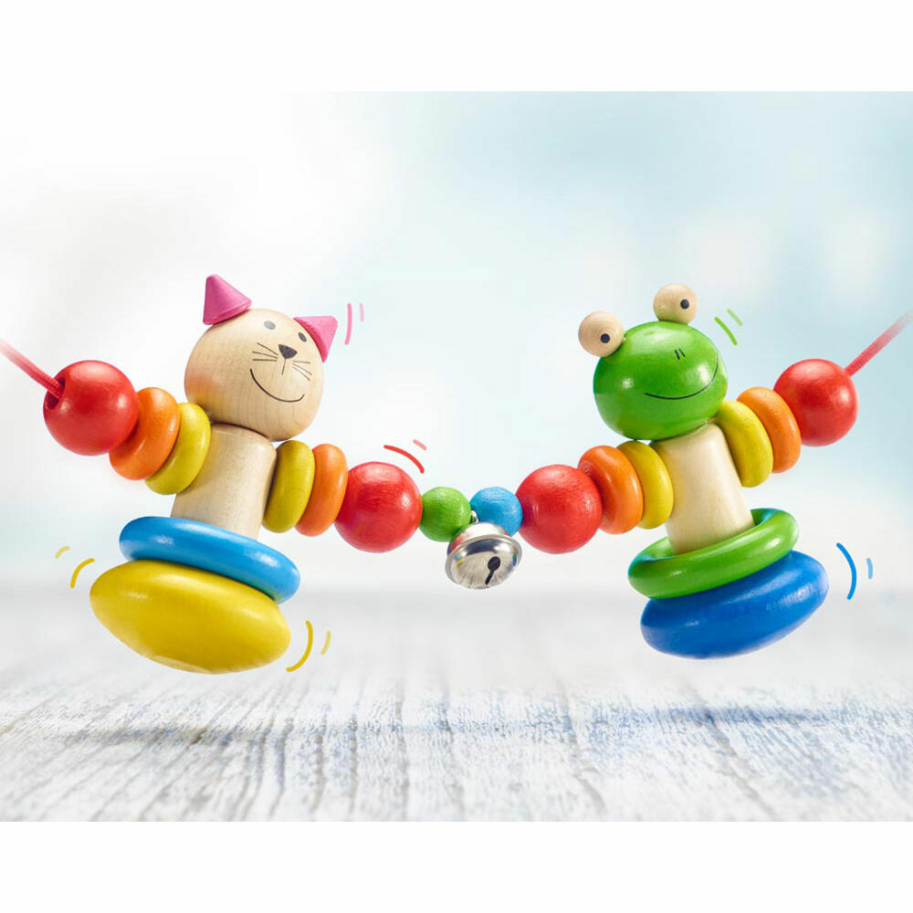 Selecta Spielzeug Amici Wagenkette, Wagenkette, Babyspiel, Babyspielzeug, Holz, 63 cm, 61017
