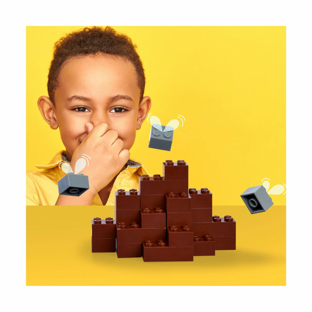 Simba Blox 100 Brown 8-Piece Bricks in a Tin, Building Blocks, Interlocking Bricks, Toys, Compatible with Well-Known Building Bricks, 100 Pieces, 104114543