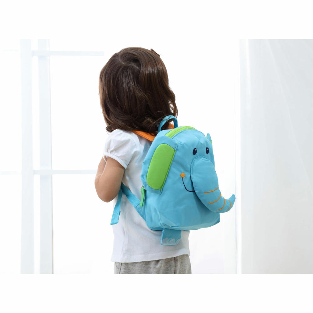 sigikid Rucksack Elefant Klein, Kinderrucksack, Kindergarten, Kinder, Blau, 24621