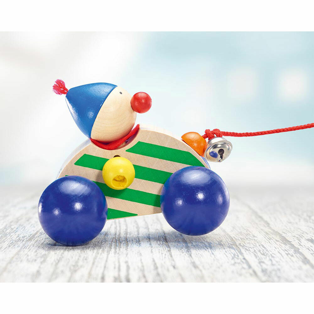 Selecta Spielzeug Autolino pull-along car, push toy, toddler game, toddler toy, wood, 11 cm, 62024