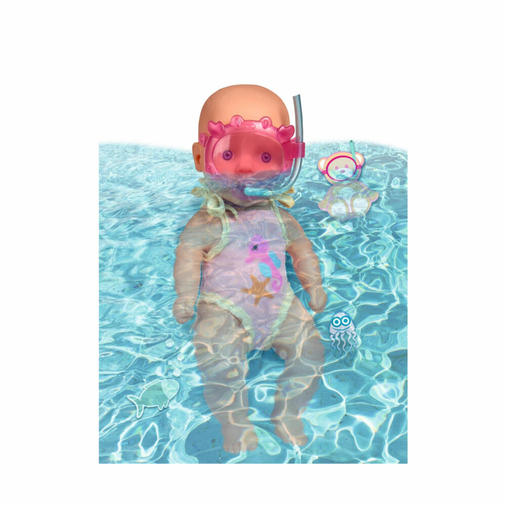 Simba New Born Baby Bath Doll, Doll, Baby Doll, Waterproof Body, 105030172