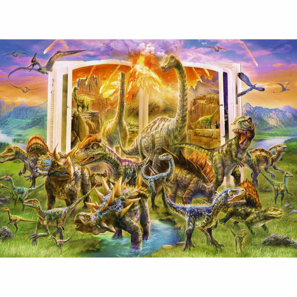 Ravensburger Children's Puzzle Lexicon from Prehistoric Times, Puzzle with XXL Pieces, 300 XXL Pieces, 12905