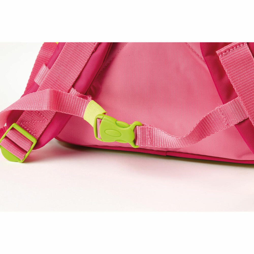 sigikid Rucksack Groß Fee Florentine, Kinderrucksack, Mädchenrucksack, Kinder Tasche, Mädchen, Nylon, Grün / Pink, 2.9 L, 24452