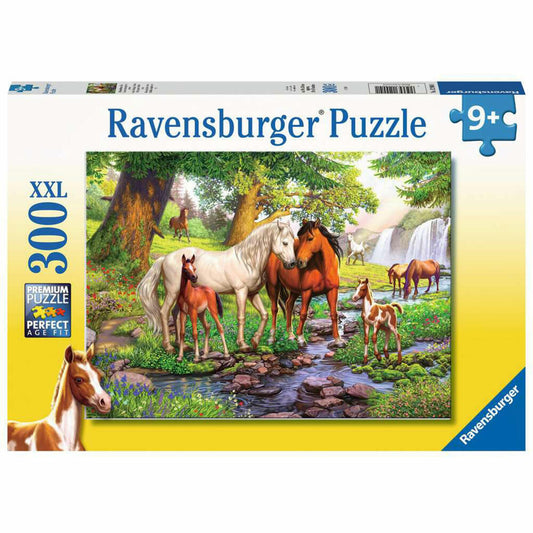 Ravensburger Kinderpuzzle Wildpferde am Fluss, Puzzle mit XXL-Teilen, 300 XXL Teile, 12904