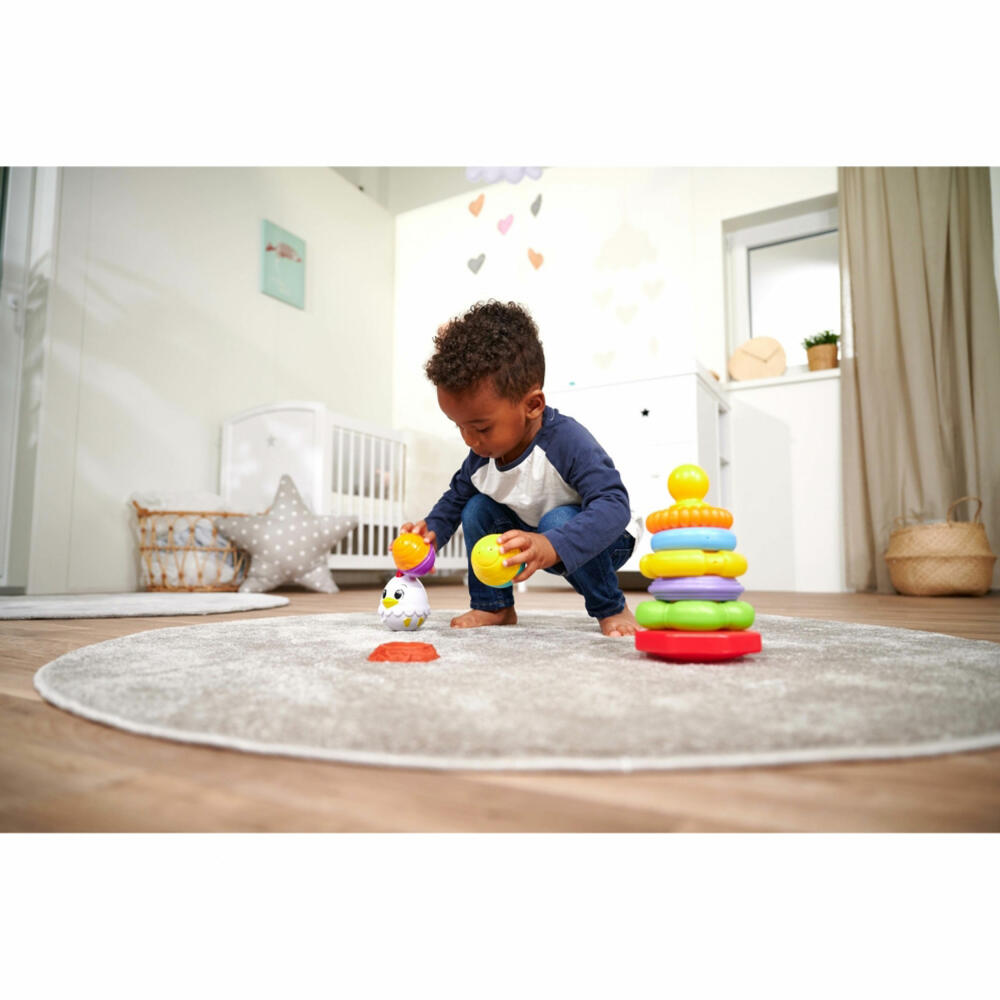 Simba ABC Stapelhühnchen, Stapelspiel, Stapelspielzeug, Spiel, ab 12 Monaten, 104010184