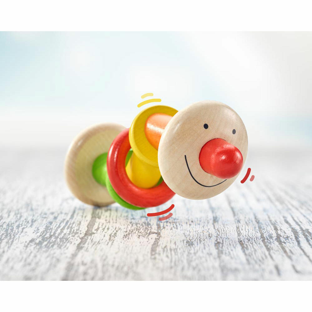 Selecta Spielzeug Erik grasping toy, rattle, baby game, baby toy, game, wood, 17 cm, 61031