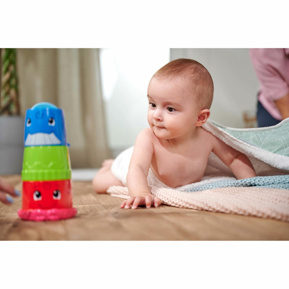 Simba ABC Eimerchen mit Stapelbecher, Eimer, Badespielzeug, Wasserspielzeug, Spielzeug, 104010183