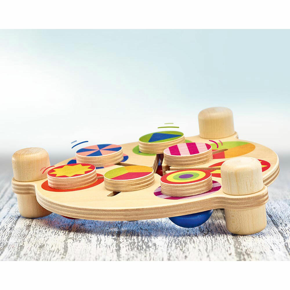 Selecta toy color pusher, motor skills, toddler game, toddler toy, wood, 19 cm, 62013