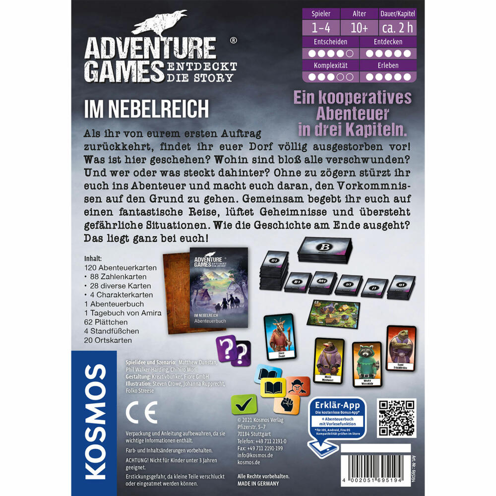 KOSMOS Adventure Games - In the Misty Realm, Board Game, Adventure Game, Cooperative Game, 695194